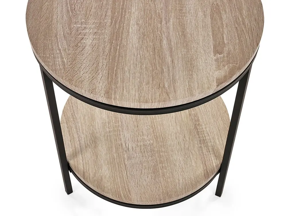 Julian Bowen Julian Bowen Tribeca Sonoma Oak Round Lamp Table