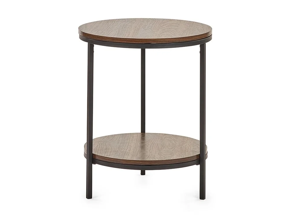 Julian Bowen Julian Bowen Tribeca Walnut Effect Round Lamp Table