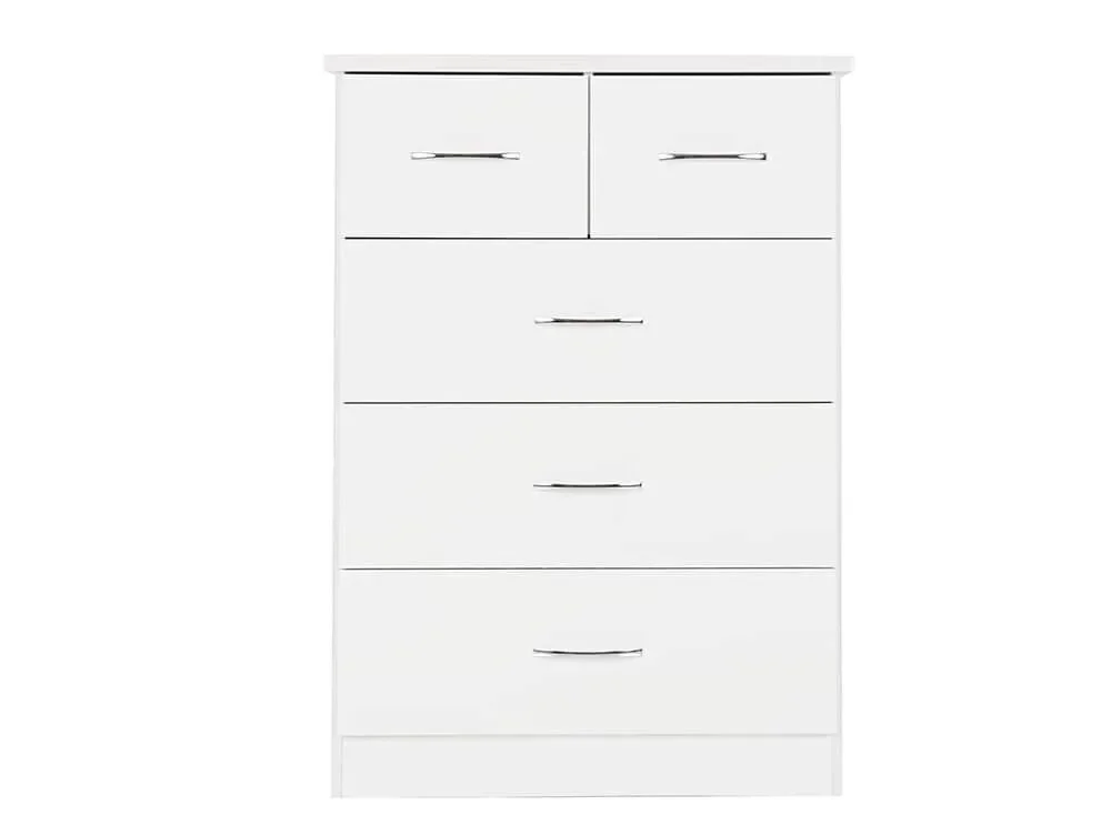 Seconique Seconique Nevada White High Gloss 4 Piece Medium Bedroom Furniture Package