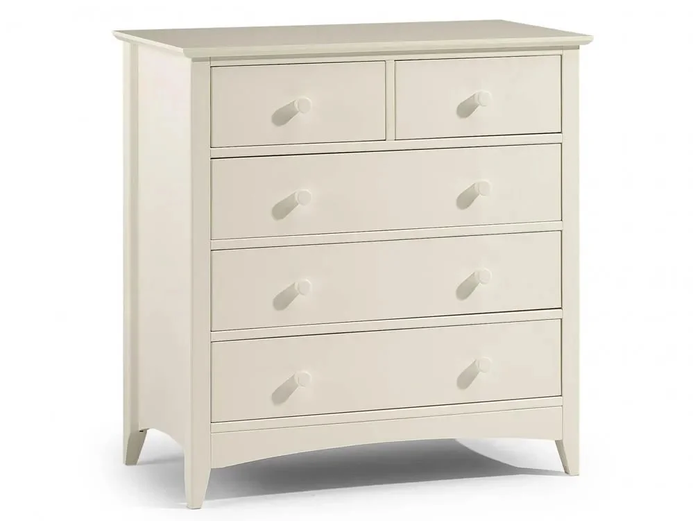 Julian Bowen Clearance - Julian Bowen Cameo 3+2 Ivory Wooden Chest of Drawers