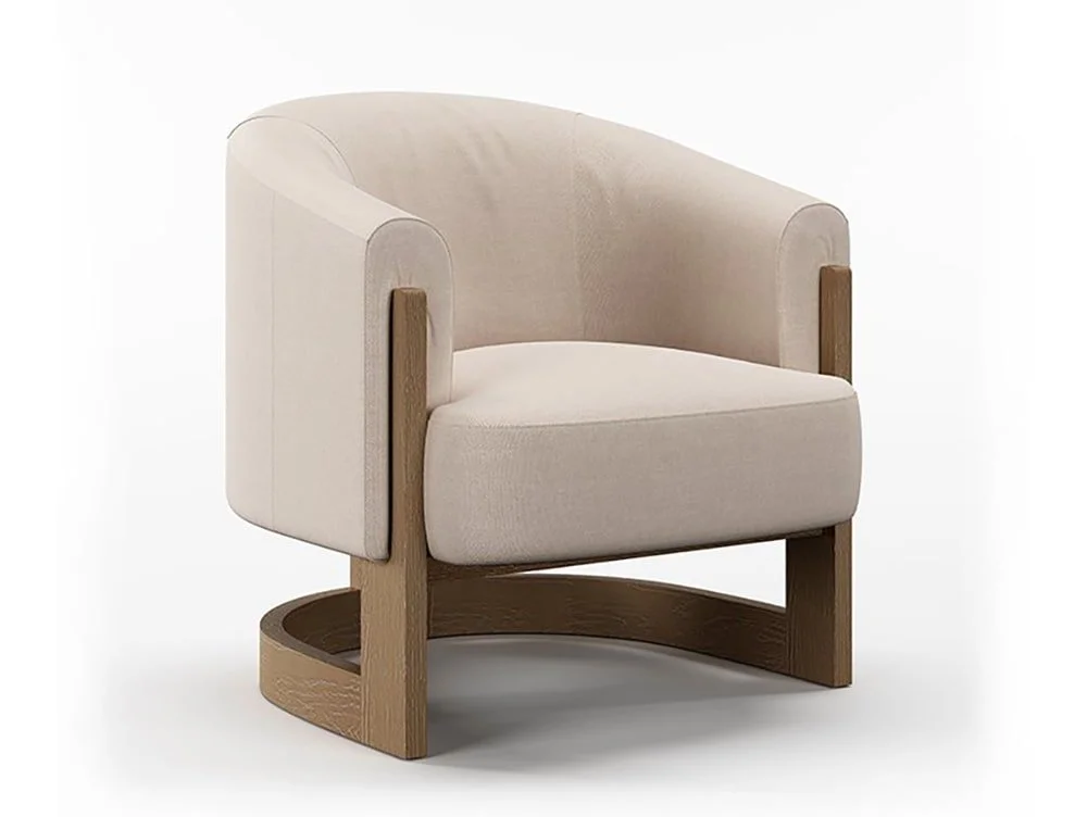 Kyoto Kyoto Lennox Natural Fabric Accent Chair