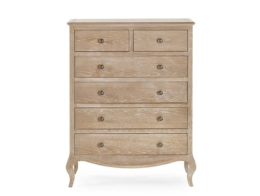 Julian Bowen Julian Bowen Camille Limed Oak 4+2 Drawer Chest of Drawers