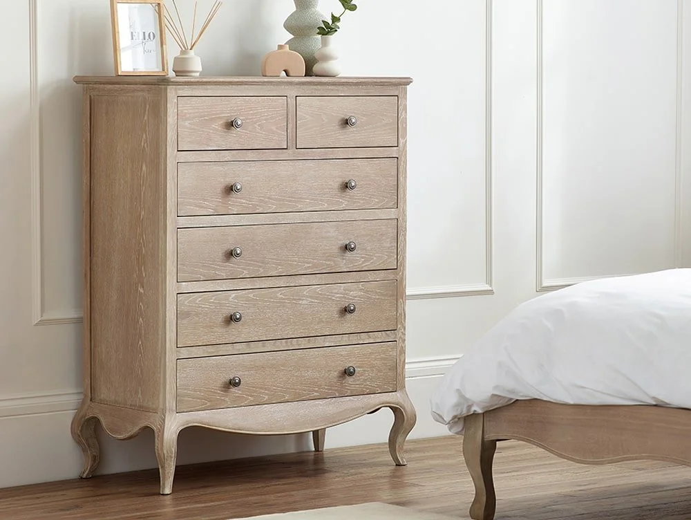 Julian Bowen Julian Bowen Camille Limed Oak 4+2 Drawer Chest of Drawers