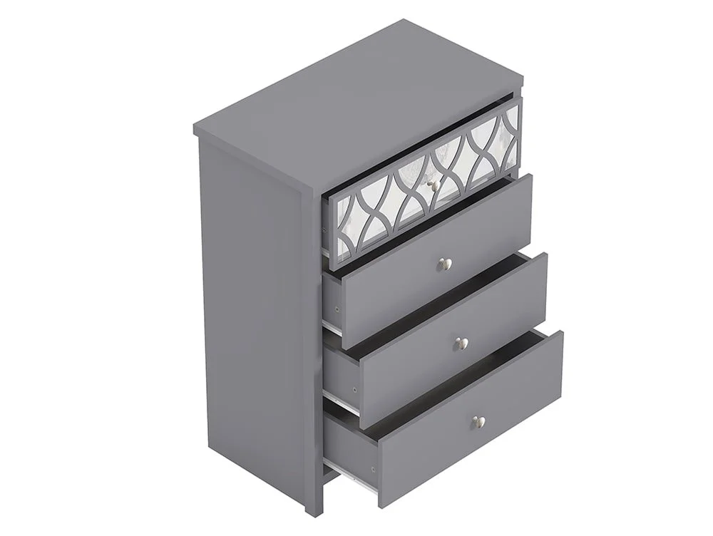 GFW GFW Arianna 4 Drawer Grey Wooden Chest of Drawers