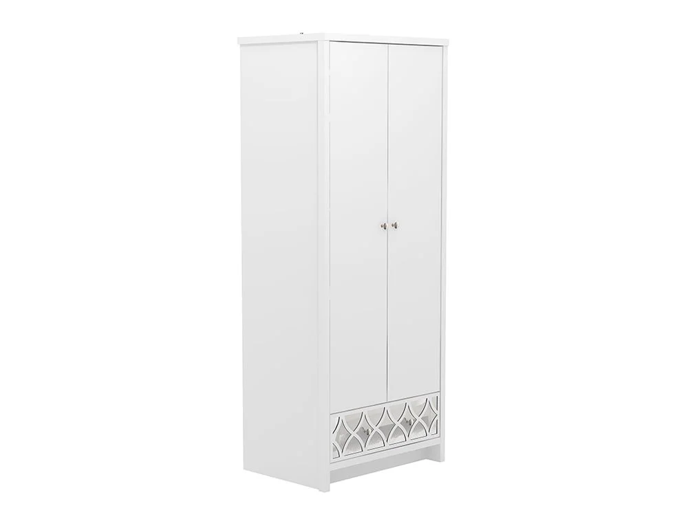 GFW GFW Arianna 2 Door 1 Drawer White Wooden Wardrobe