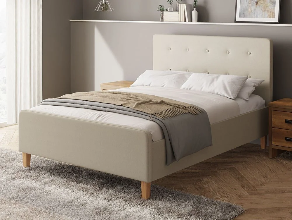 GFW GFW Ashbourne 5ft King Size Natural Fabric Ottoman Bed Frame