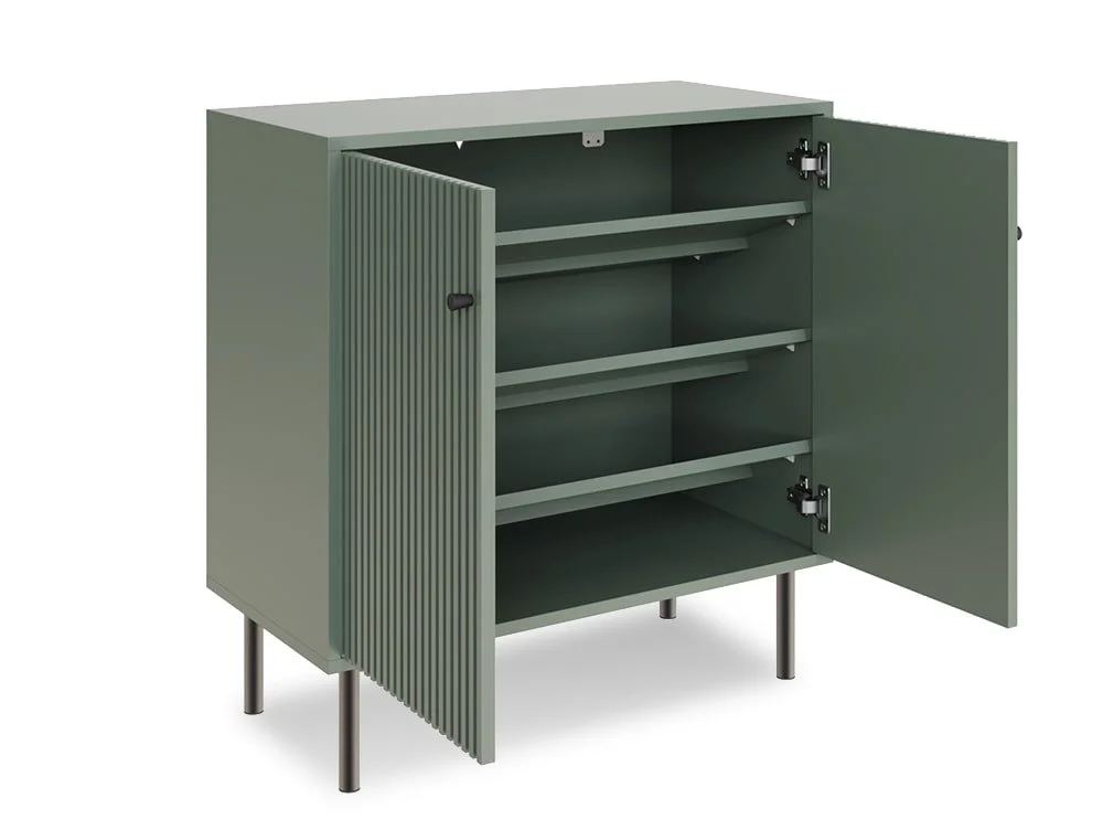 GFW GFW Garrucha Utility Green 2 Door Drawer Shoe Cabinet