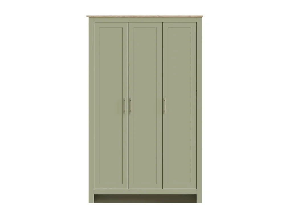 GFW GFW Lancaster Green and Oak 4 Piece Bedroom Furniture Package