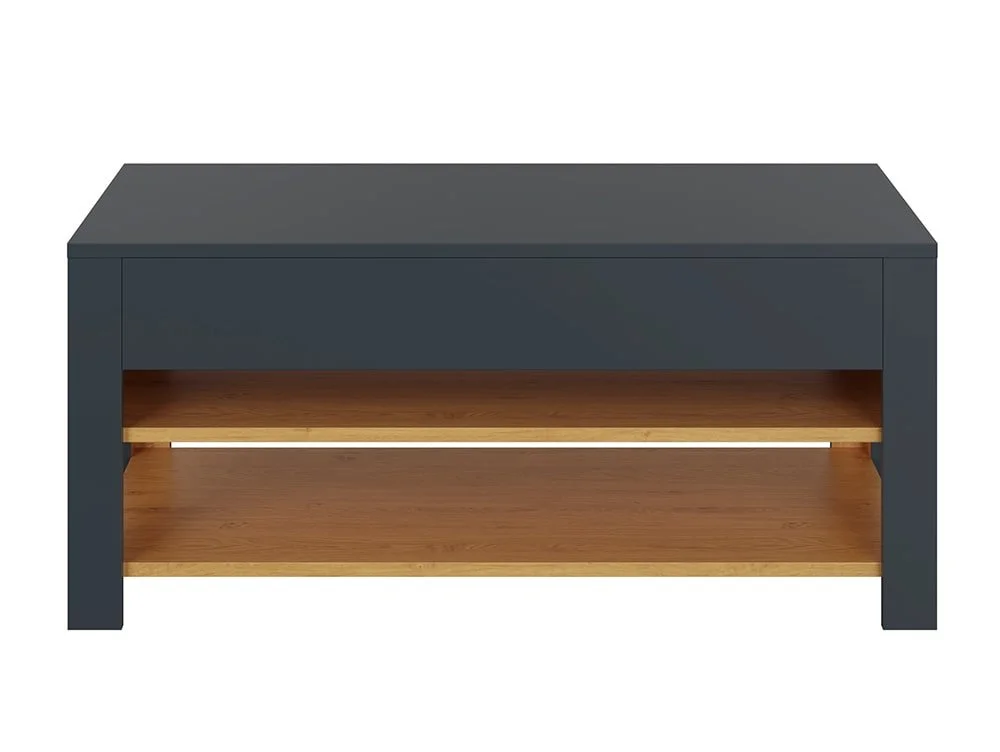 GFW GFW Leon Anthracite and Oak Coffee Table With LED Lighting