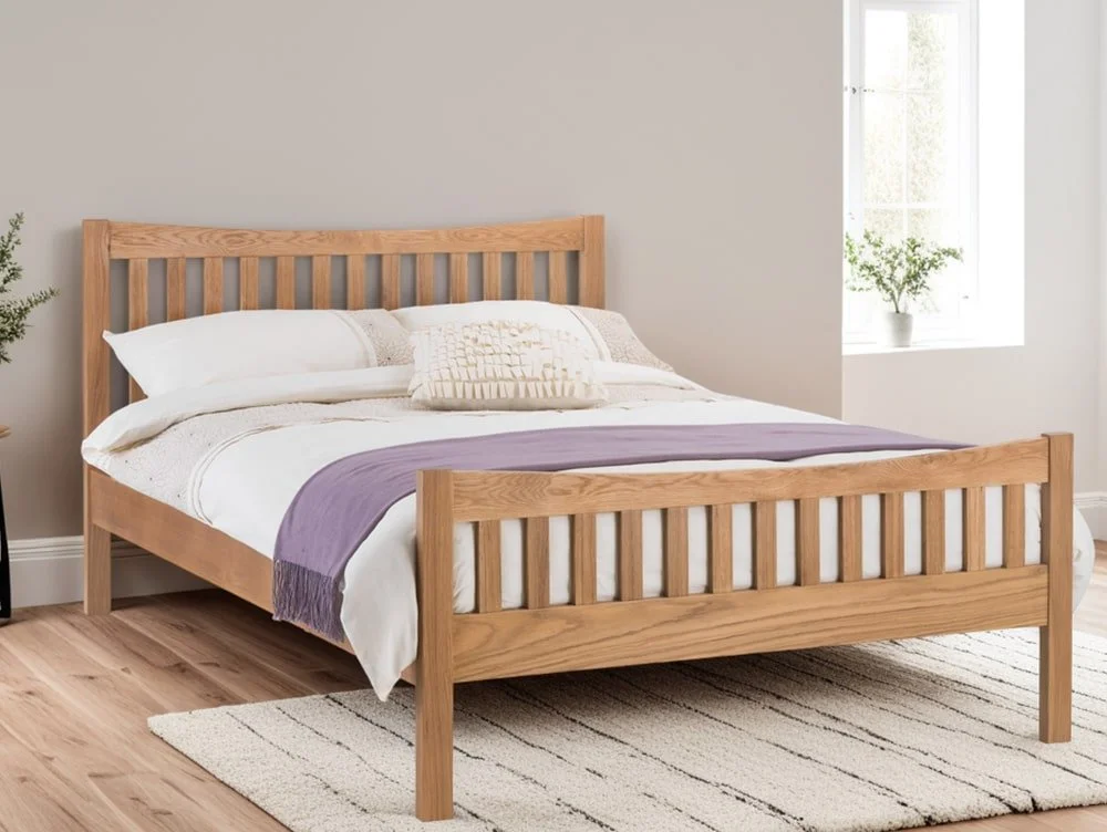 Julian Bowen Julian Bowen Bergamo 4ft6 Double Oak Wooden Bed Frame