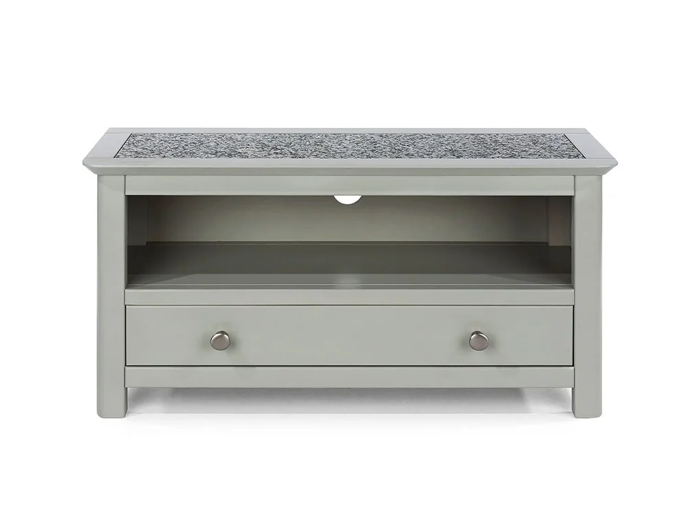 Core Products Core Perth Grey Painted with Grey Stone Inset 1 Drawer TV Unit