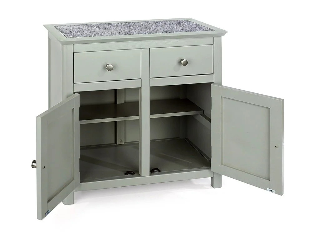 Core Products Core Perth Grey Painted with Grey Stone Inset 2 Door 2 Drawer Sideboard