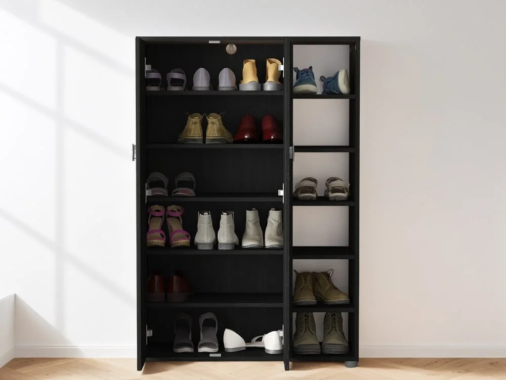 GFW GFW Bideford Black 2 Door Shoe Cabinet