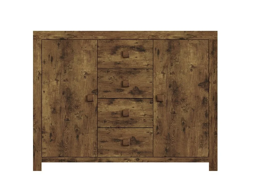 GFW GFW Jakarta Mango Wood Effect 2 Door 4 Drawer Sideboard