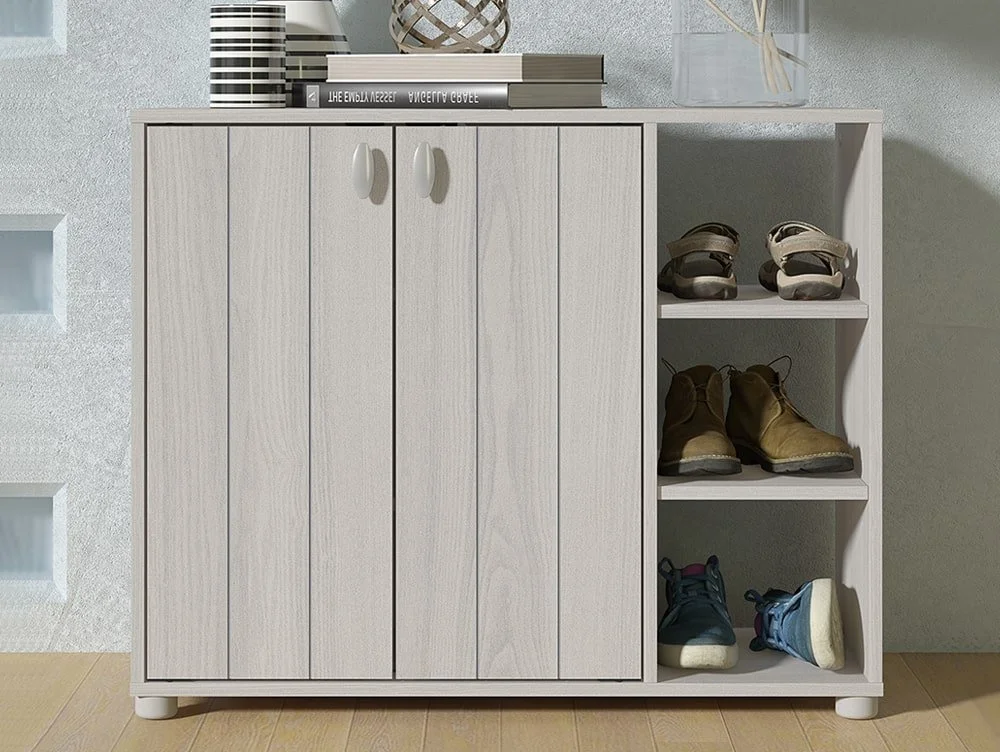 GFW GFW Bideford Grey 2 Door Compact Shoe Cabinet