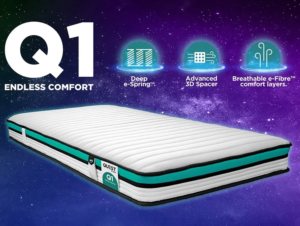 Jay-Be Jay-Be QUEST Q1 3ft Single e-Sprung Eco-Friendly Children's Mattress in a Box