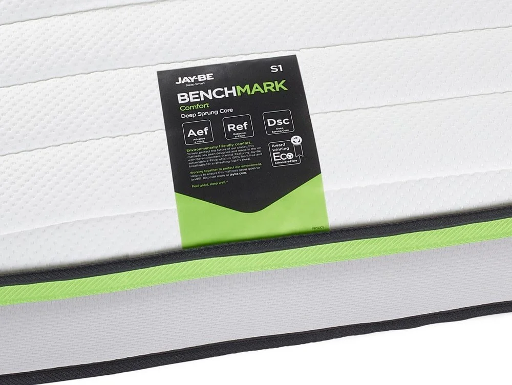 Jay-Be Jay-Be Benchmark S1 4ft Small Double Comfort Eco-Friendly Mattress in a Box