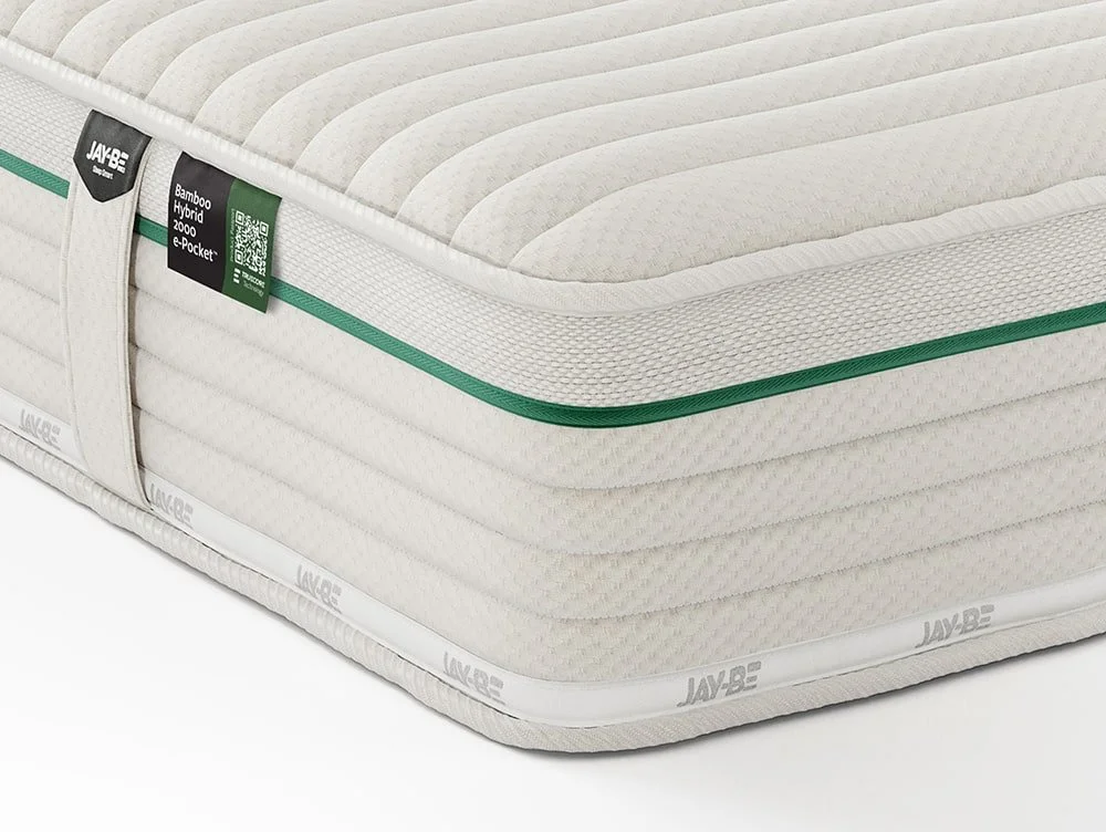 Jay-Be Jay-Be Natural Fresh 3ft Single Bamboo Hybrid 2000 e-Pocket Mattress in a Box