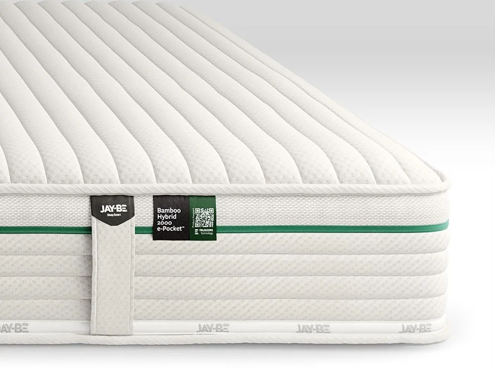 Jay-Be Jay-Be Natural Fresh 4ft6 Double Bamboo Hybrid 2000 e-Pocket Mattress in a Box