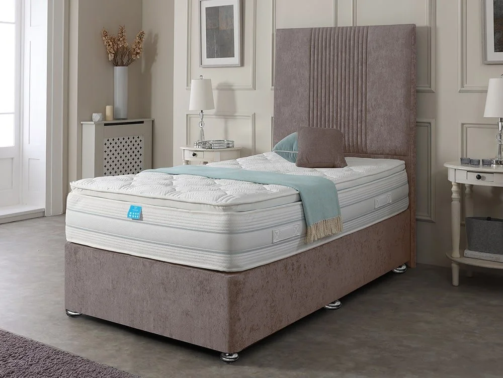 Willow & Eve Willow & Eve Bed Co. Thermacool Gel Pocket 2000 Pillowtop 2ft6 Small Single Divan Bed