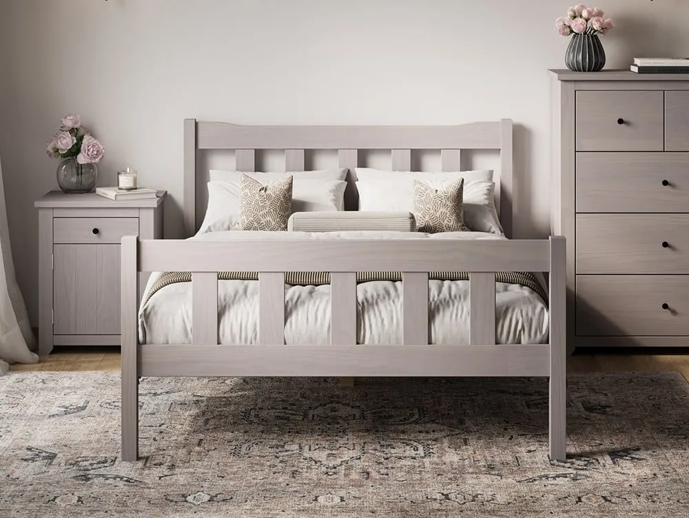 LPD LPD Havana 4ft6 Double Grey Wooden Bed Frame