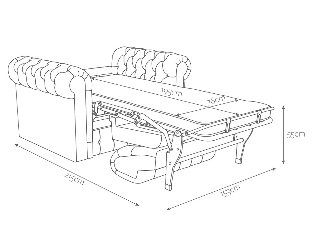 Jay-Be Jay-Be Chesterfield Snuggler Sofa Bed