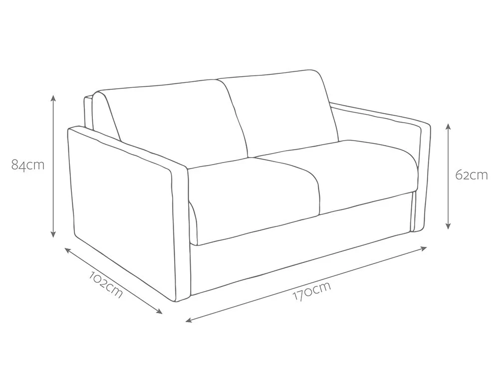 Jay-Be Jay-Be Slim 3 Seater Sofa Bed