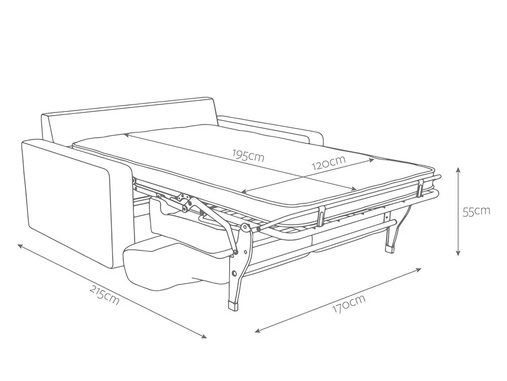 Jay-Be Jay-Be Linea 2 Seater Sofa Bed