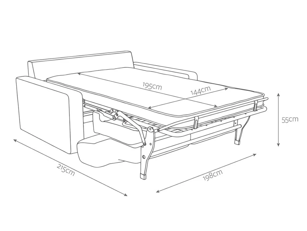 Jay-Be Jay-Be Linea 3 Seater Sofa Bed