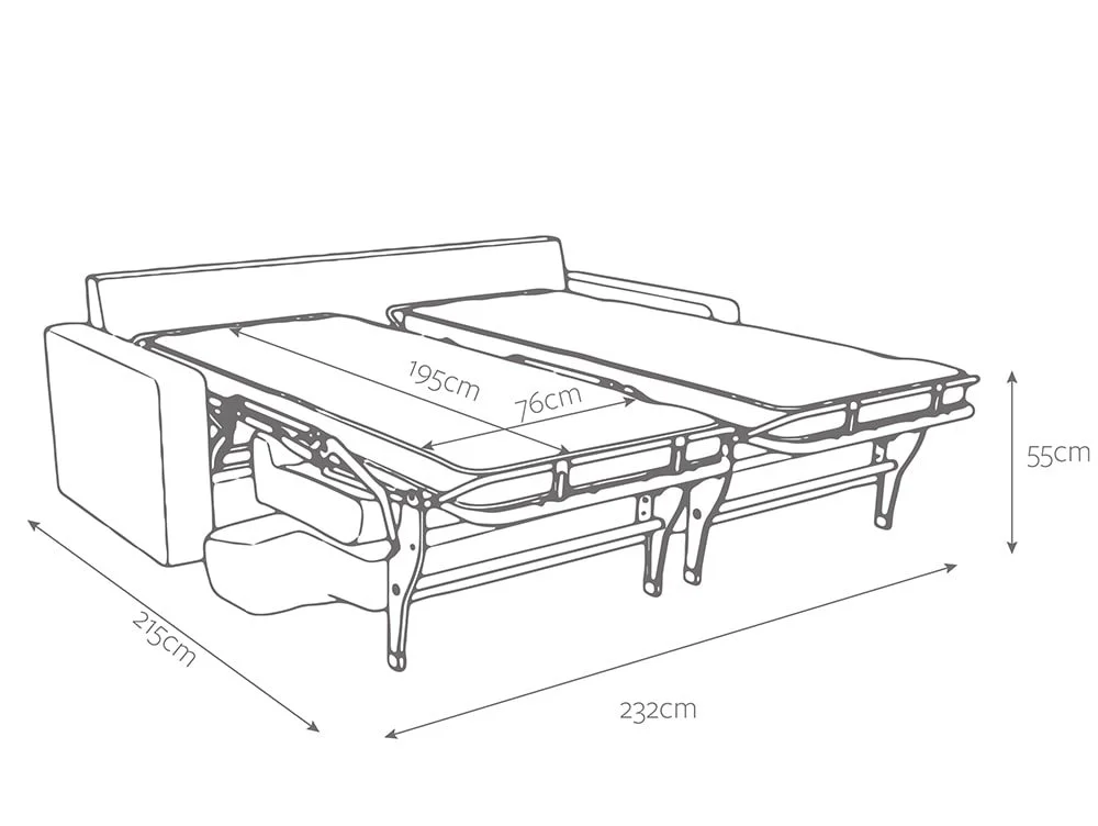 Jay-Be Jay-Be Linea 4 Seater Sofa Bed