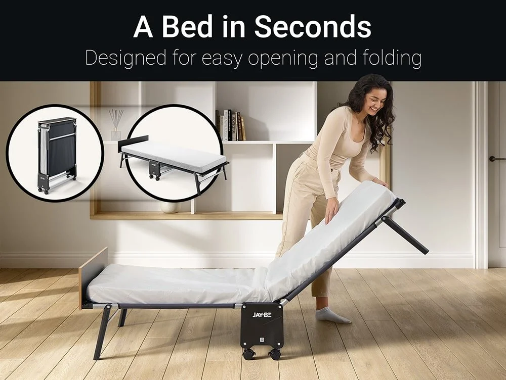 Jay-Be Jay-Be Rollaway 80cm Folding Guest Bed with e-Fibre Mattress