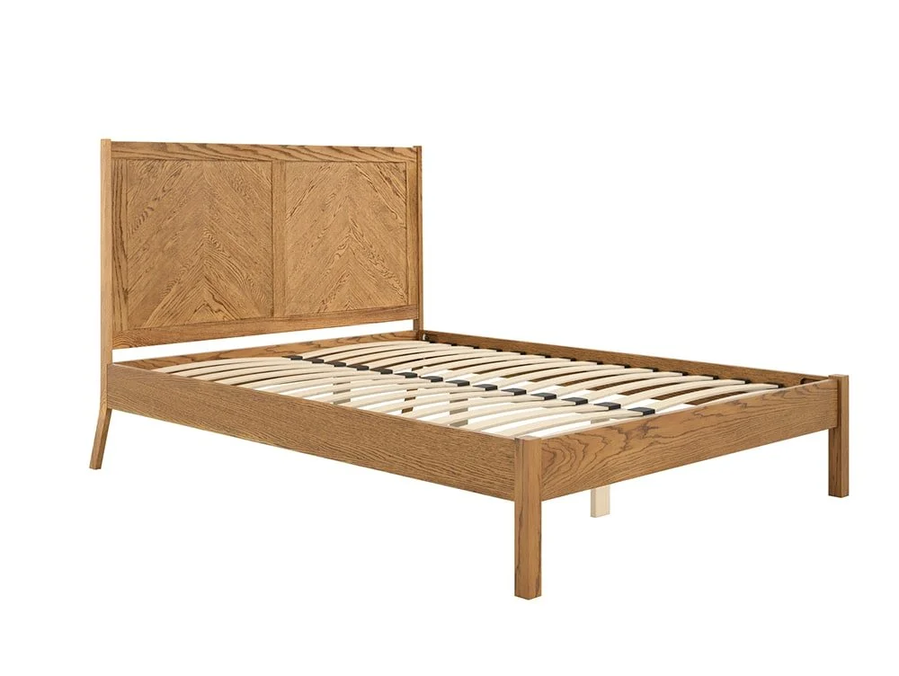 LPD LPD Palms 4ft6 Double Smoked Oak Wooden Bed Frame