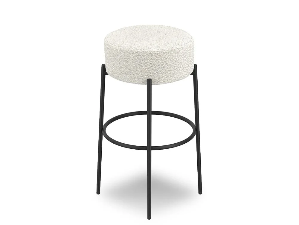 LPD LPD Anais Ivory Boucle Fabric Bar Stool