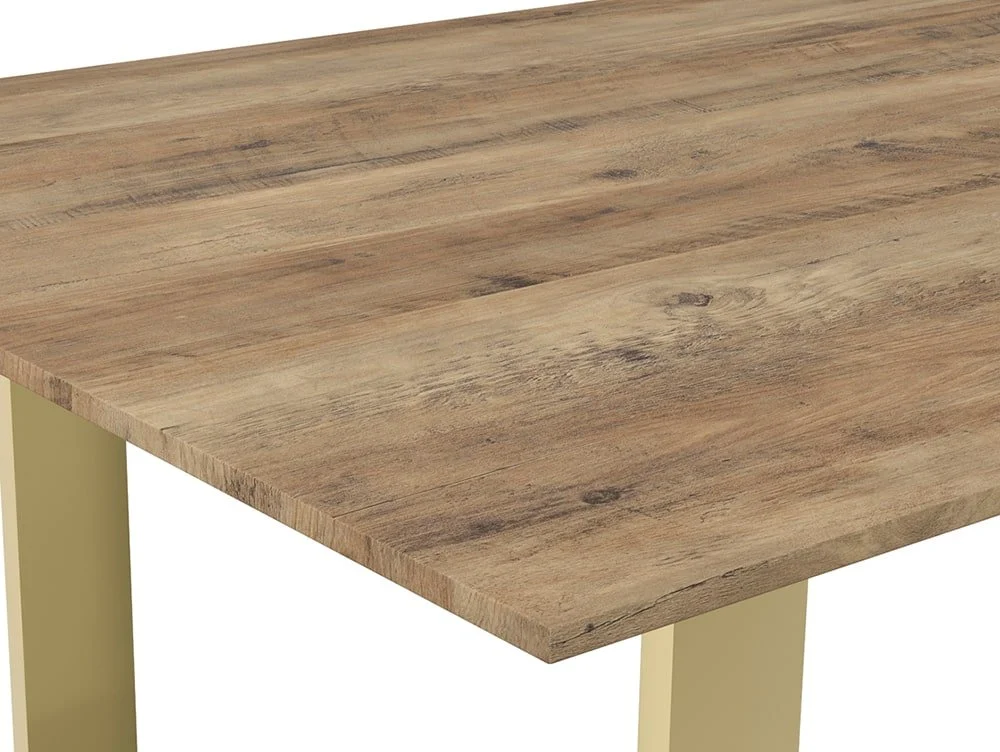 LPD LPD Antibes 180cm Russet and Gold Wooden Dining Table