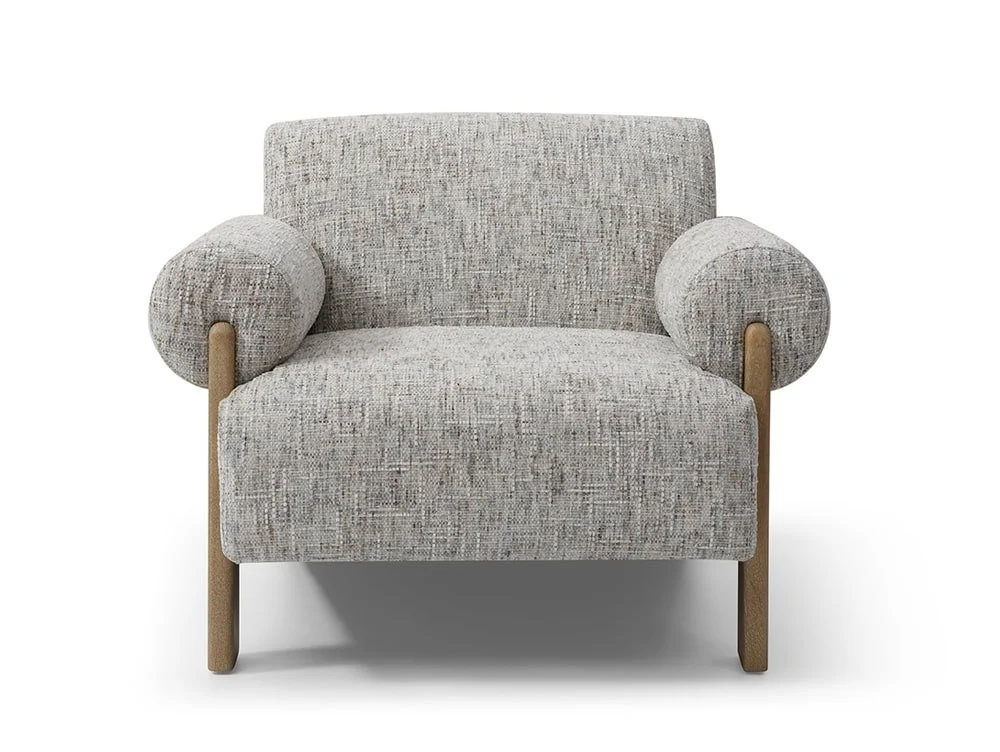 Kyoto Kyoto Arlo Natural Chenille and Oak Accent Chair