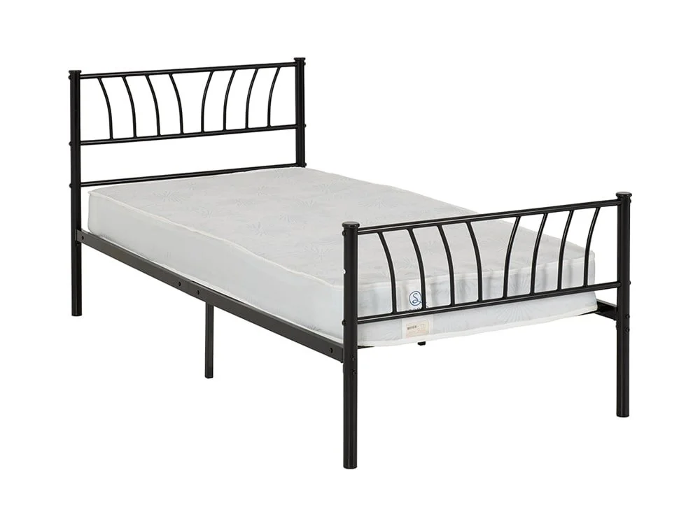 Seconique Seconique Harlow 3ft Single Black Metal Bed Frame