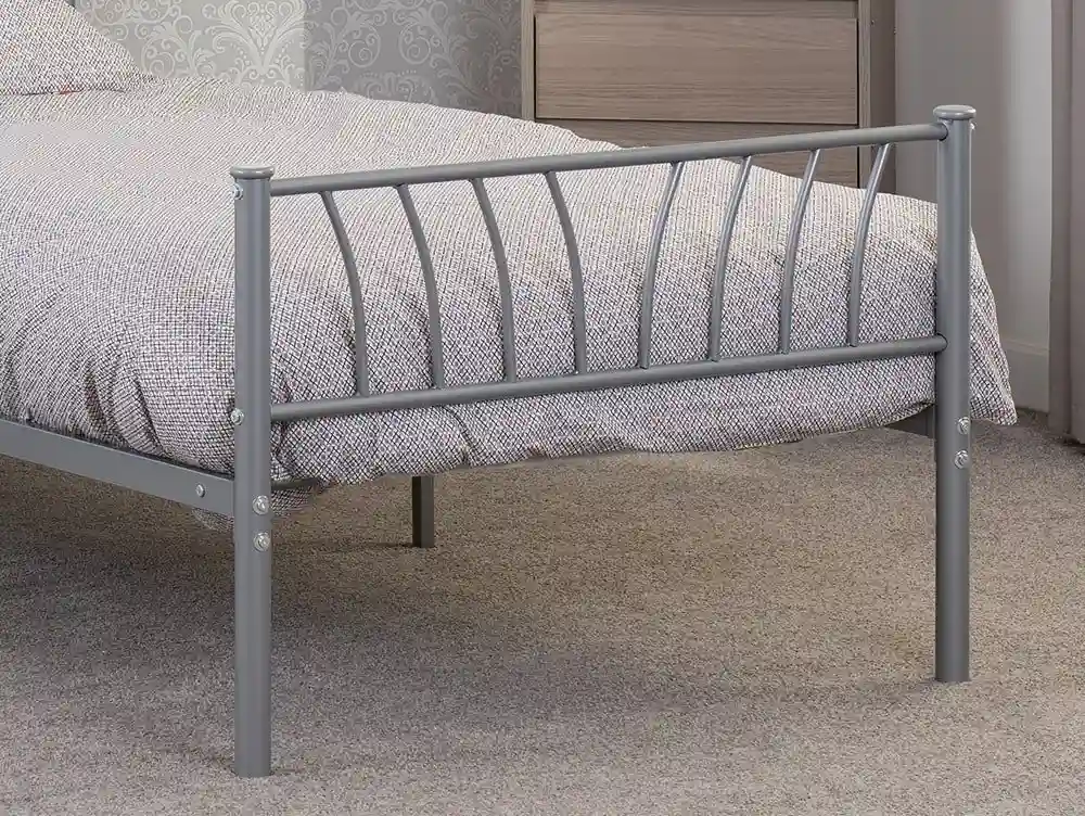 Seconique Seconique Harlow 3ft Single Silver Metal Bed Frame