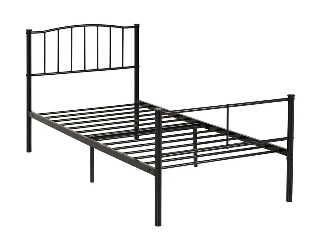 Seconique Seconique Newton 3ft Single Black Metal Bed Frame