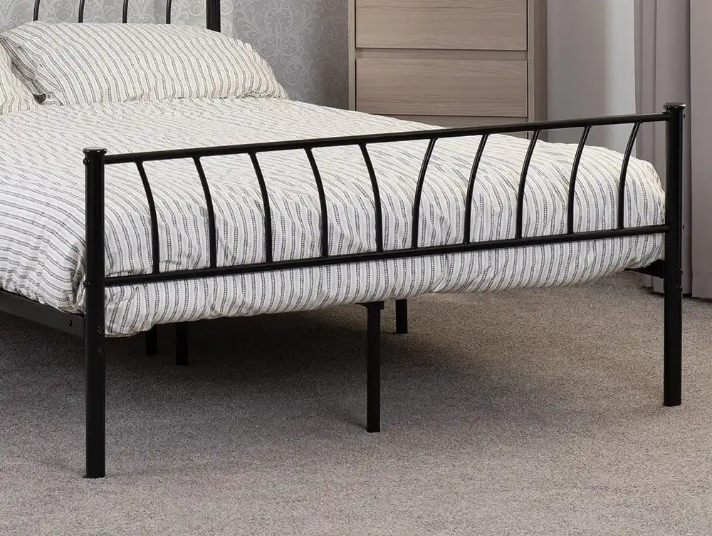 Seconique Seconique Harlow 4ft6 Double Black Metal Bed Frame