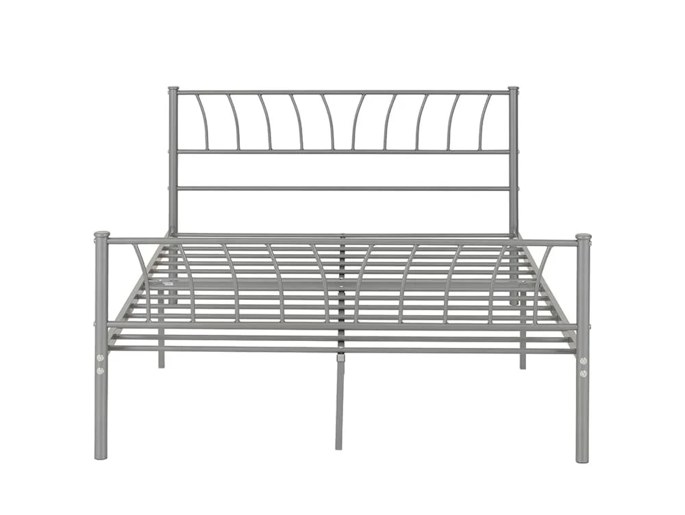 Seconique Seconique Harlow 4ft6 Double Silver Metal Bed Frame