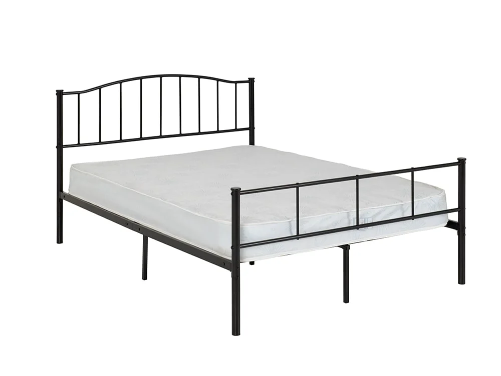 Seconique Seconique Newton 4ft6 Double Black Metal Bed Frame