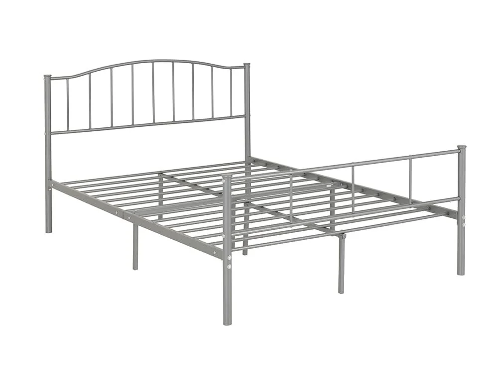 Seconique Seconique Newton 4ft6 Double Silver Metal Bed Frame