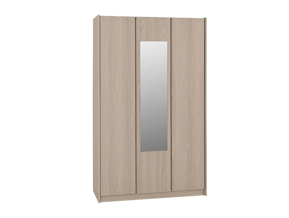 Seconique Seconique Paris Smoked Ash 3 Door Mirrored Wardrobe