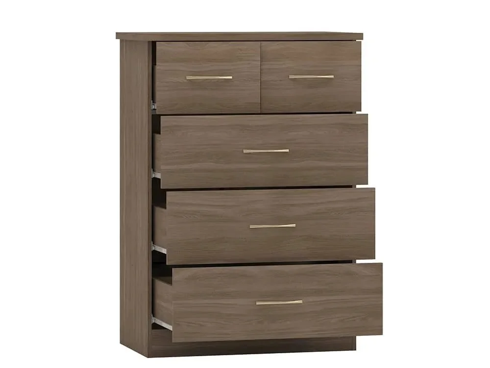 Seconique Seconique Nevada Rustic Oak 4 Piece Medium Bedroom Furniture Package