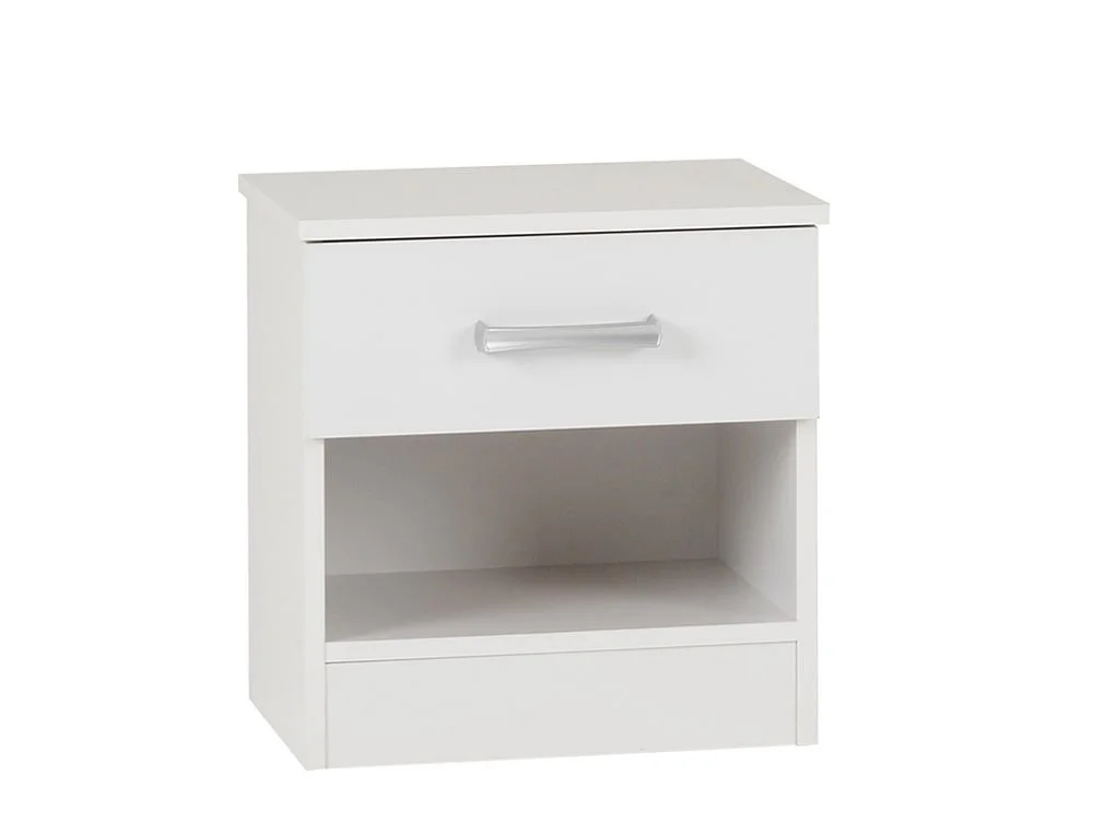 Seconique Seconique Polar White 1 Drawer Bedside Table