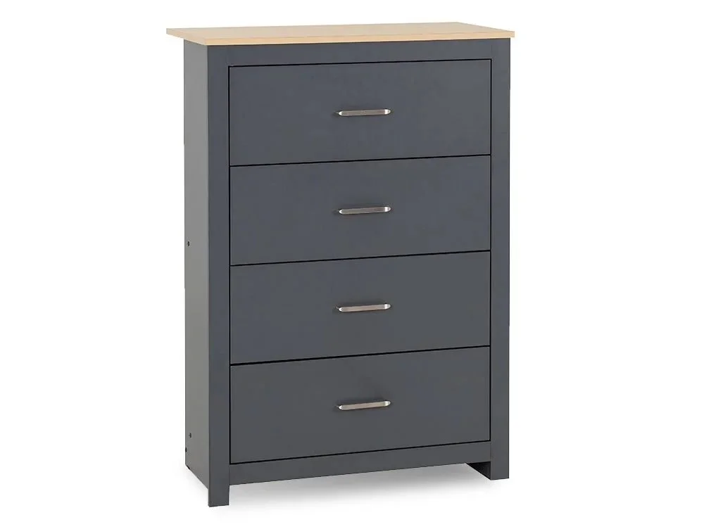 Seconique Seconique Portland Grey and Oak 3 Piece Bedroom Furniture Package