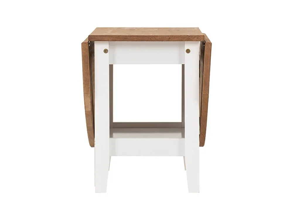 Seconique Seconique Santos White and Pine Drop Leaf Coffee Table