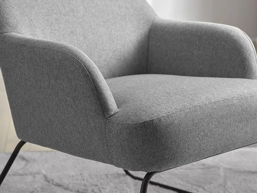 Julian Bowen Julian Bowen Davos Grey Fabric Accent Chair