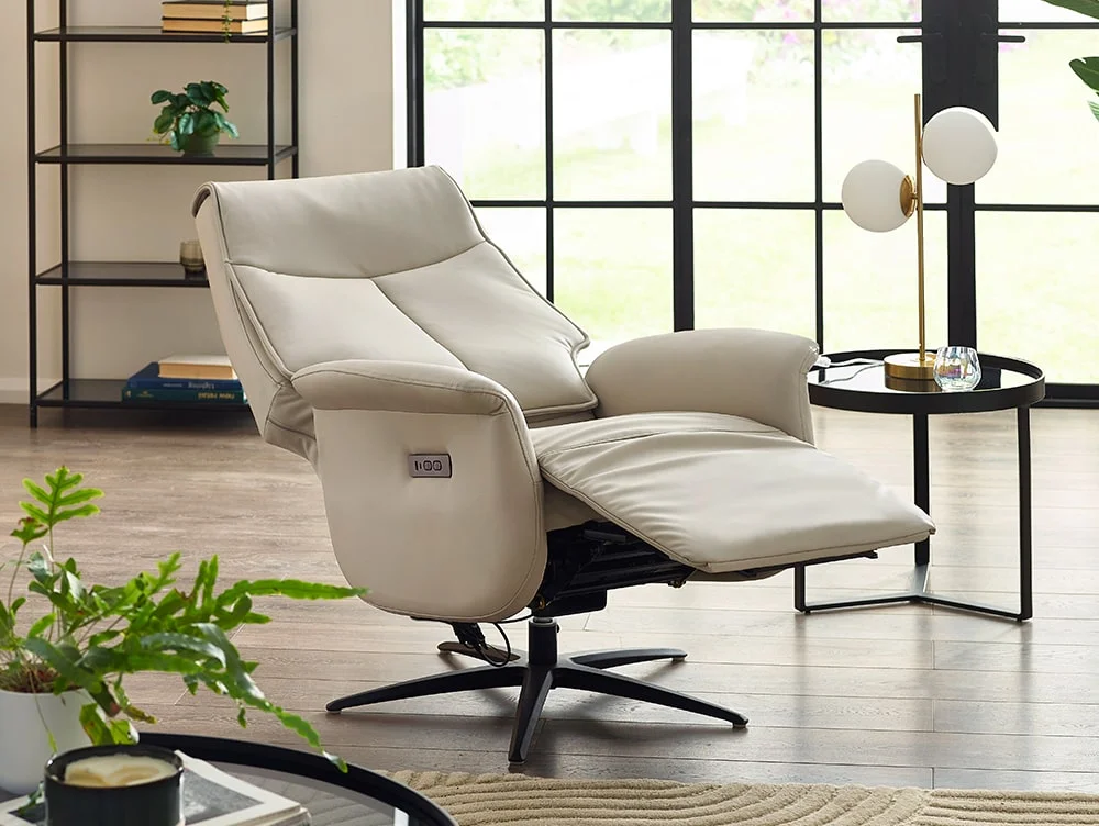 Julian Bowen Julian Bowen Sofia Grey Faux Leather Recliner Chair