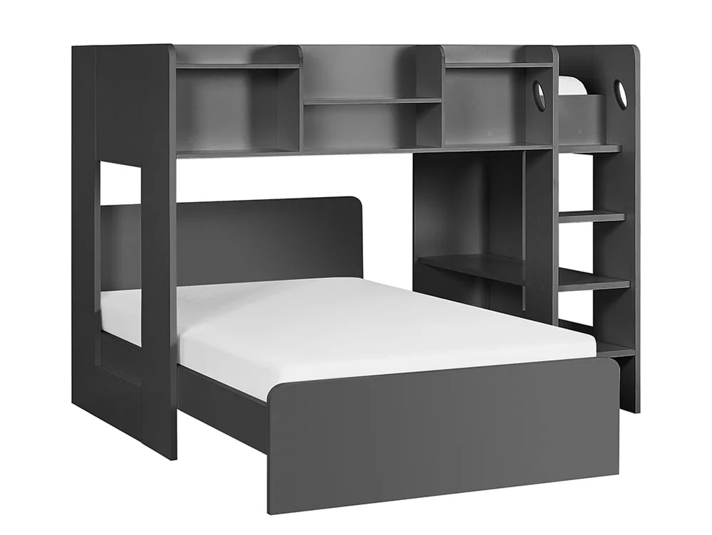 Julian Bowen Julian Bowen Owen 3ft plus 4ft Anthracite Wooden Bunk Bed Frame